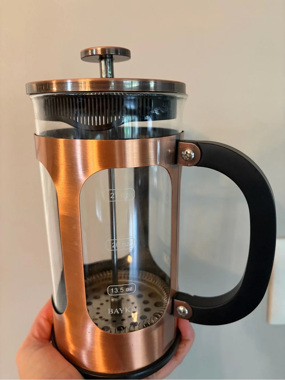 Copper French Press Coffee Maker - Copper/Black